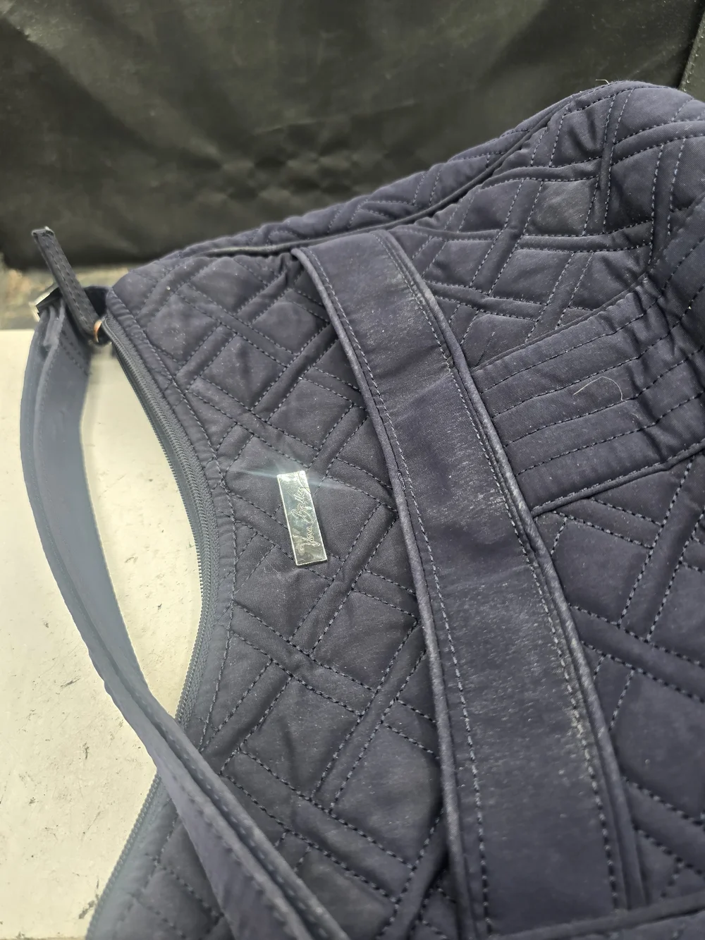 Vera Bradley Quilted Navy Crossbody Shoulder Bag